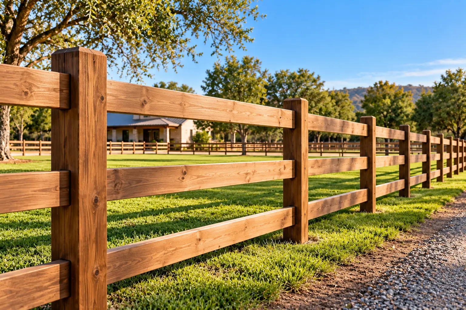 ranch rail fencing